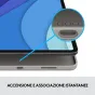 Logitech Combo Touch Custodia con Tastiera per iPad Pro 11 pollici (1a, 2a, 3a gen - 2018, 2020, 2021) Retroilluminata Rimovibile, Trackpad, Smart Connector Grigio [920-010146]