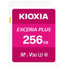 Memoria flash Kioxia Exceria Plus 256 GB SDXC UHS-I Classe 10 (Kioxia 256GB plus U3 V30 SD Card) [LNPL1M256GG4]