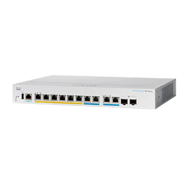 Switch di rete Cisco CBS350 Gestito L3 Gigabit Ethernet (10/100/1000) Supporto Power over (PoE) 1U Nero, Grigio [CBS350-8MGP-2X-EU]