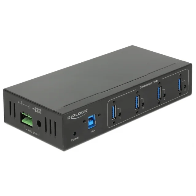 Hub USB DeLOCK 63309 hub di interfaccia 3.2 Gen 1 (3.1 1) Type-B 5000 Mbit/s Nero [63309]