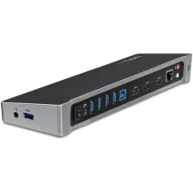 StarTech.com Docking station USB 3.0 a tre monitor - 1x HDMI 2x DisplayPort Dock portatile con Hub integrata 5 porte e Gigabit Ethernet (USB DOCKING STATION UNIVERSAL TRIPLE MONITOR DP) [USB3DOCKH2DP]