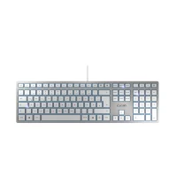 CHERRY KC 6000 Slim tastiera USB Inglese US Argento, Bianco [JK-1600EU-1]