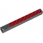 Bachmann 19'' 2m 8x Schuko H05VV-F 3G 1.00mm² prolunghe e multiple 8 presa(e) AC Nero, Rosso [333.538]