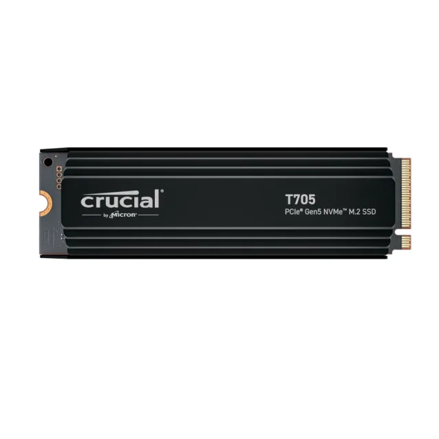 Crucial CT2000T705SSD5 drives allo stato solido M.2 2 TB PCI Express 5.0 NVMe (Crucial T705 - SSD encrypted internal 2280 [NVMe] TCG Opal Encryption 2.01 integrated heatsink) [CT2000T705SSD5]