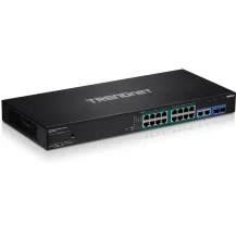 Trendnet TPE-3018LS switch di rete Gestito Gigabit Ethernet (10/100/1000) Supporto Power over (PoE) 1U Nero [TPE-3018LS]
