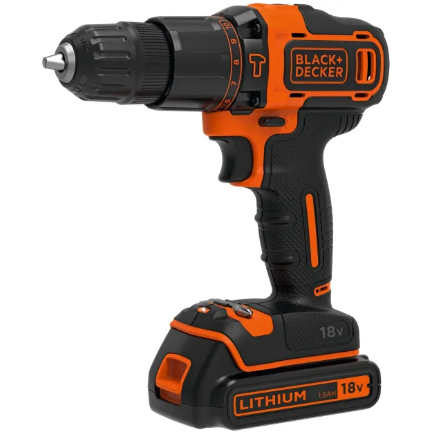 Black & Decker BDCHD18KB-QW trapano Nero, Arancione [BDCHD18KB-QW]