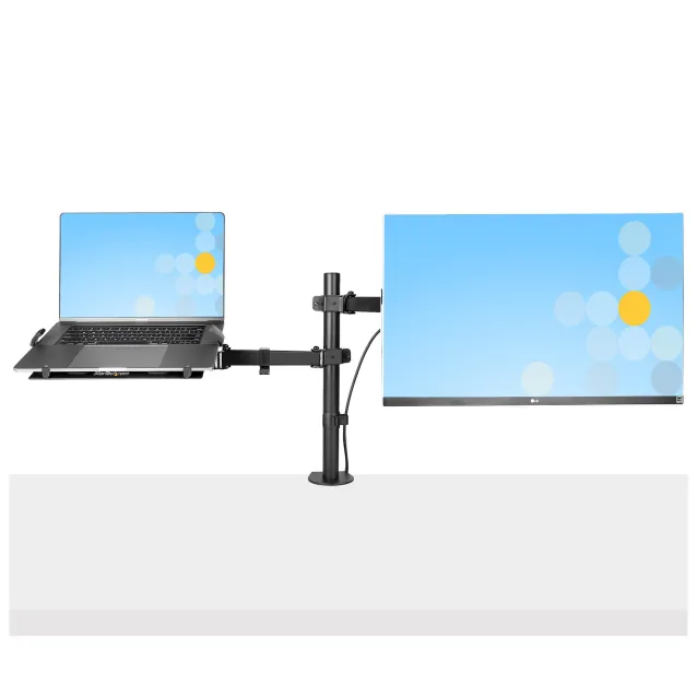 StarTech.com Braccio per Notebook da Scrivania - Supporto Ergonomico per  Monitor fino a 34 (8kg) e Laptop (4,5kg) - Braccio Regolabile con Ripiano  per