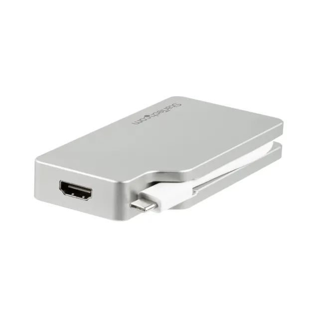 StarTech.com Adattatore Audio/Video da Viaggio 4 in 1 - USB Type-C a VGA, DVI, HDMI o mDP Alluminio 4K [CDPVGDVHDMDP]