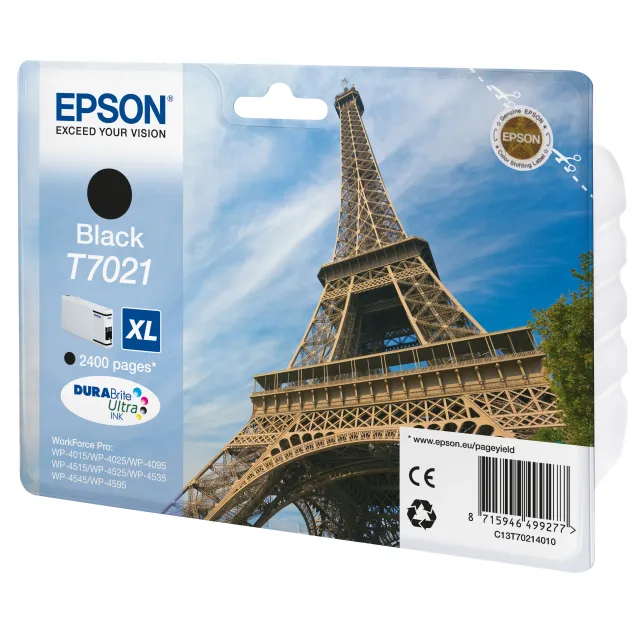 Cartuccia inchiostro Epson Eiffel Tower Tanica Nero [C13T70214010]