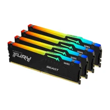 Memoria Kingston Technology FURY Beast 128 GB 5200 MT/s DDR5 CL40 DIMM (Kit da 4 moduli) RGB XMP [KF552C40BBAK4-128]