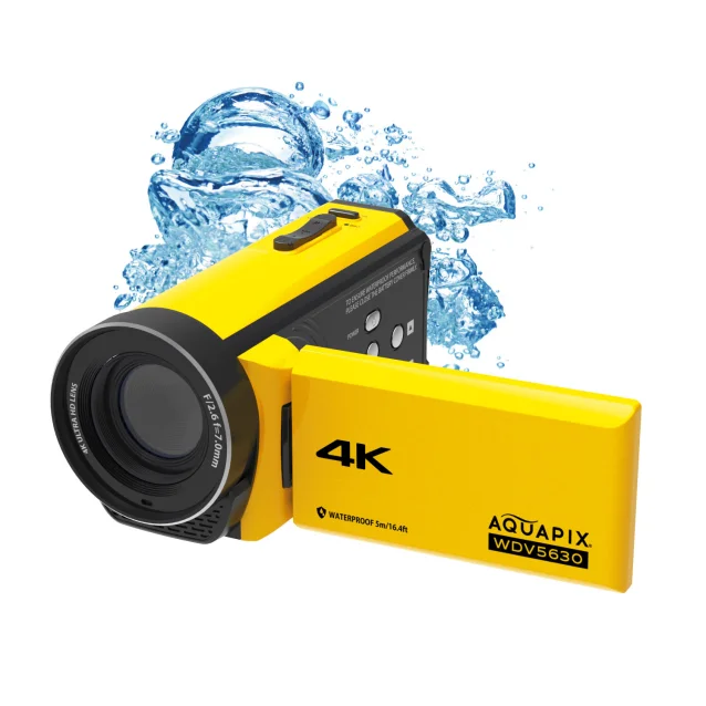 Easypix Aquapix WDV5630 Videocamera palmare 13 MP 4K Ultra HD Giallo [24013]