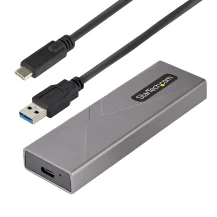 Box per HD esterno StarTech.com SSD M2 NVME - Adattatore USB-C 10Gbps a M.2 NVMe/SATA Case Esterno (3.0/3.1) in Alluminio PCIe/SATA Cavi USB-C/A inclusi Compatibile con 2230/2242/2260/2280 Thunderbolt 3 [M2-USB-C-NVME-SATA]