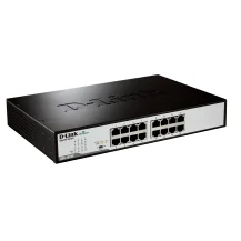 D-Link DGS-1016D/E network switch Unmanaged Black, Metallic