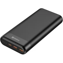 Sandberg 420-62 batteria portatile Ioni di Litio 20000 mAh Nero (Powerbank PD65W+2xQC3.0 - Powerbank PD65W+2xQC3.0, Black, Universal, Rectangle, Lithium-Ion [Li-Ion], mAh, USB Warranty: 60M) [420-62]