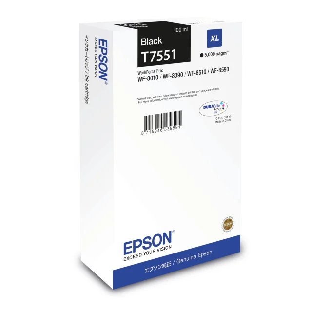 Cartuccia inchiostro Epson Tanica Nero [C13T755140]