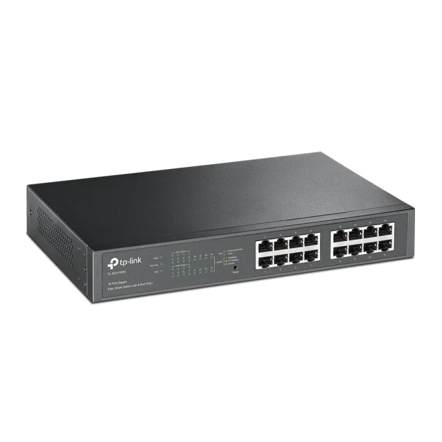 Switch di rete TP-Link TL-SG1016PE Gestito L2 Gigabit Ethernet (10/100/1000) Supporto Power over (PoE) 1U Nero [TL-SG1016PE]