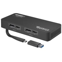 Plugable Technologies USBC-6950U adattatore grafico USB 3840 x 2160 Pixel Nero (Plugable DP & HDMI Dual Monitor Adapter) [USBC-6950U]