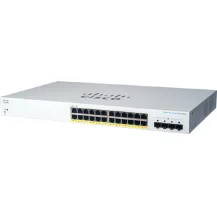 Switch di rete Cisco CBS220-24P-4G Gestito L2 Gigabit Ethernet [10/100/1000] Supporto Power over [PoE] 1U Bianco (Cisco Business 220 Series - smart 24 x 10/100/1000 [PoE+] + 4 SFP [uplink] rack-mountable PoE+ [195 W]) [CBS220-24P-4G-UK]