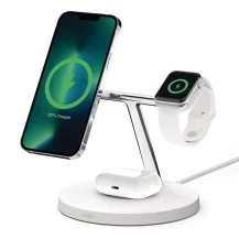Caricabatterie Belkin BOOSTâ†‘CHARGE PRO Bianco Interno (MAGSAFE 3-IN-1 WIRELESS CHARGER WHT) [WIZ017MYWH]