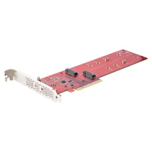 StarTech.com Adattatore PCI Express M.2 NVMe - Scheda PCIe 4.0 x8 x16 a Doppio SSD or AHCI, 7.8Gbps per disco Biforcazione richiesta Compatibile con Windows/Linux [DUAL-M2-PCIE-CARD-B]