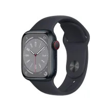 Smartwatch Apple Watch Series 8 OLED 41 mm 4G Nero GPS [satellitare] (APPLE WATCH SERIES + - CELLL 41MM MIDNIGHT SPORT BAND R) [MNHV3B/A]
