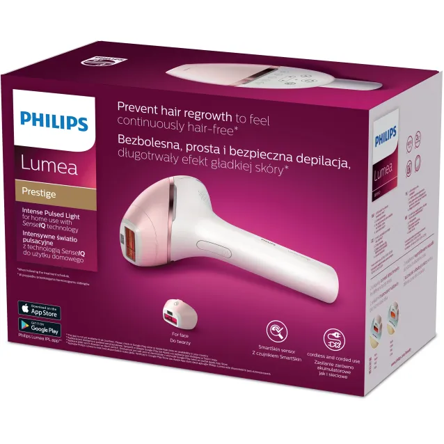Philips Lumea Prestige BRI950/00 epilatore a luce pulsata Luce intensa (IPL) 5 J/cm² Rosa, Bianco [BRI950/00]