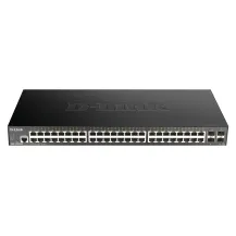 D-Link DGS-1250-52X switch di rete Gestito L3 Gigabit Ethernet [10/100/1000] Nero (D-Link DGS 1250-52X - Switch Lite smart 48 x 10/100/1000 + 4 10 SFP+ rack-mountable) [DGS-1250-52X]