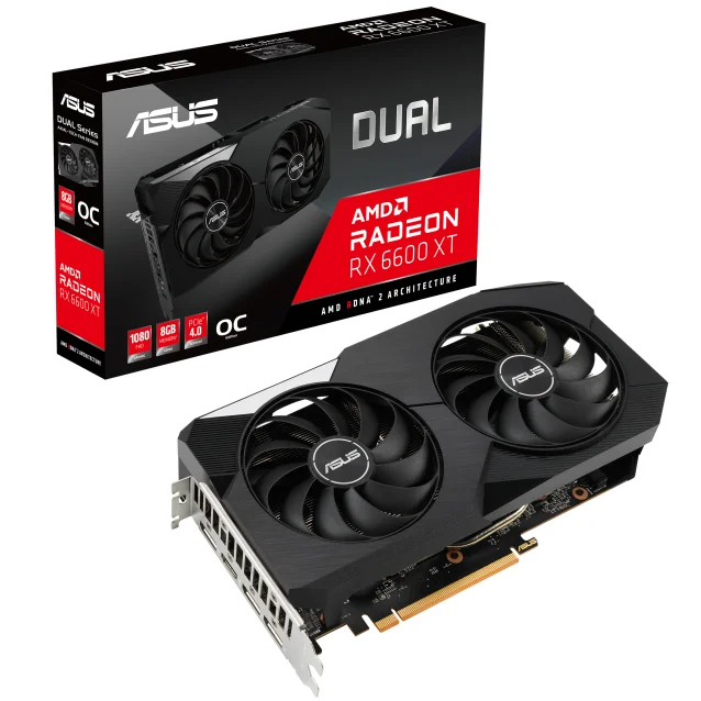 Scheda video ASUS Dual -RX6600XT-O8G AMD Radeon RX 6600 XT 8 GB GDDR6 [90YV0GN1-M0NA00]