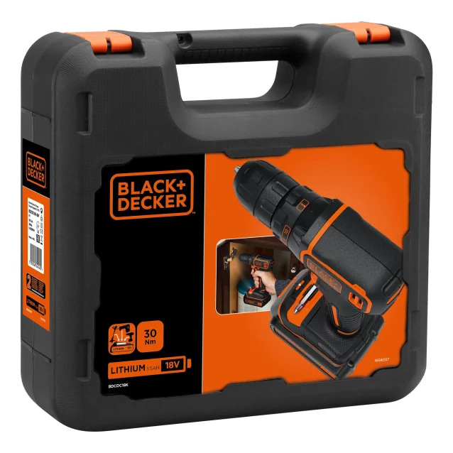 Black & Decker BDCDC18K-QW trapano Nero, Arancione [BDCDC18K-QW]