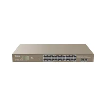 Tenda TEG1126P-24-410W switch di rete Non gestito Gigabit Ethernet [10/100/1000] Supporto Power over [PoE] 1U Marrone (Tenda 24 Ports Switch - 10/100/1000Base-T, 1000Base-X) [TEG1126P-24-410W]