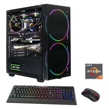 PC/Workstation Hyrican Gamemax Black Hole 7195 AMD Ryzen™ 7 7700X 16 GB DDR5-SDRAM 1 TB SSD NVIDIA GeForce RTX 4060 Ti Windows 11 Home Midi Tower PC Nero [PCK07195]