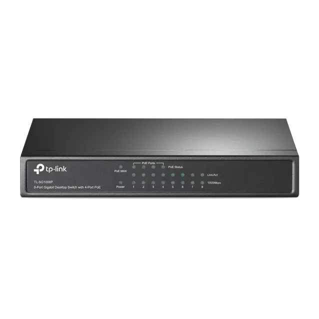 Switch di rete TP-Link TL-SG1008P Gestito Gigabit Ethernet (10/100/1000) Supporto Power over (PoE) Grigio [TL-SG1008P V3]
