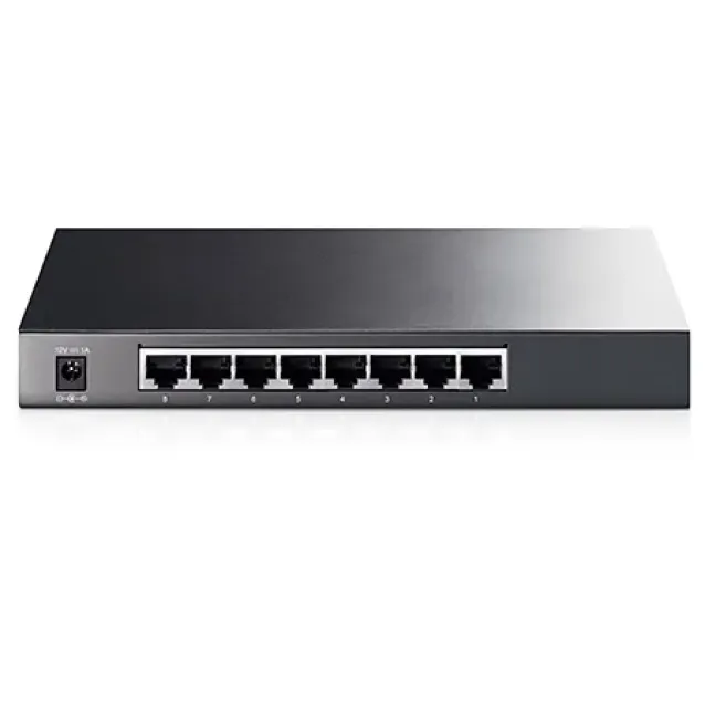 Switch di rete TP-Link TL-SG2008 Gestito L2 Gigabit Ethernet (10/100/1000) Nero [TL-SG2008 V1]