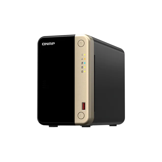 Server NAS QNAP TS-264 Tower Collegamento ethernet LAN Nero, Oro N5095 [TS-264-8G]