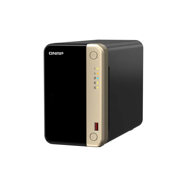 Server NAS QNAP TS-264 Tower Collegamento ethernet LAN Nero, Oro N5095 [TS-264-8G]