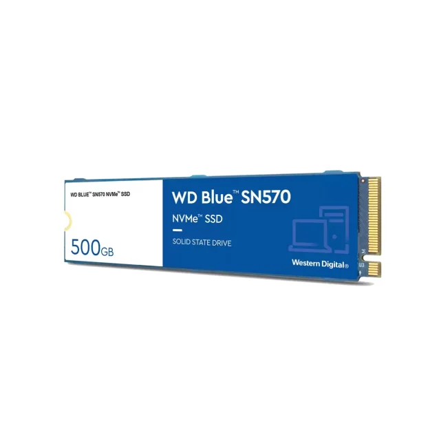 Western Digital WD Blue SN570 M.2 500 GB PCI Express 3.0 NVMe (Blue SSD 500GB - 2280 PCIe Gen3 8Gb/s internal single-packed Warranty: 12M) [WDS500G3B0C]