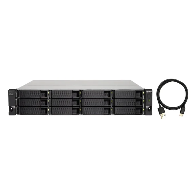 Box per HD esterno QNAP TL-R1200C-RP contenitore di unità archiviazione HDD/SSD Nero, Grigio 2.5/3.5