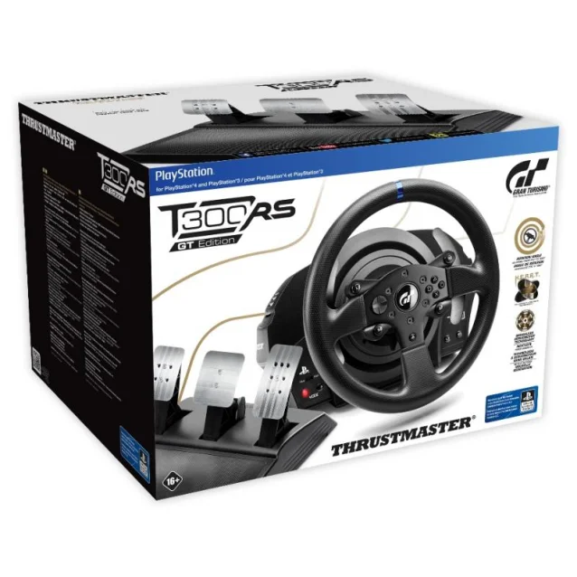 Thrustmaster T300 RS GT Nero Sterzo + Pedali Analogico/Digitale PC, PlayStation 4, Playstation 3 (T300 Rs Gt Black Steering - Wheel Pedals Analogue / Digital Pc, Warranty: 12M) [4160681]