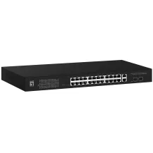 LevelOne GEP-2841 switch di rete Gestito L2 Gigabit Ethernet (10/100/1000) Supporto Power over (PoE) 1U Nero [GEP-2841]