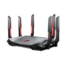 MSI RADIX AXE6600 WIFI 6E TRI-BAND router wireless Gigabit Ethernet Dual-band (2.4 GHz/5 GHz) Nero, Rosso [RADIX TRI]