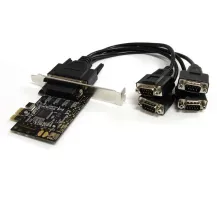 StarTech.com Scheda PCI Express seriale a 4 porte RS-232 con cavo di ripartizione [PEX4S553B]