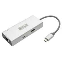 Hub USB Tripp Lite U442-DOCK13-S hub di interfaccia 3.2 Gen 2 [3.1 2] Type-C 5000 Mbit/s Argento (USB-C HDMI Dock A/C GbE) [U442-DOCK13-S]