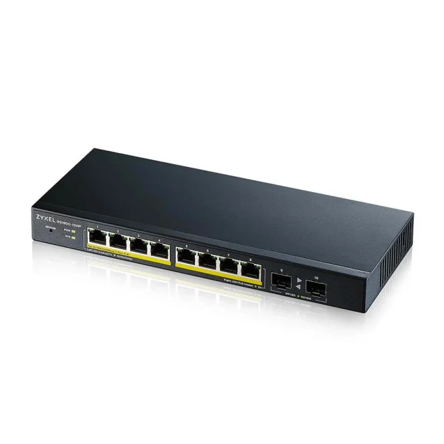 Switch di rete Zyxel GS1900-10HP Gestito L2 Gigabit Ethernet (10/100/1000) Supporto Power over (PoE) Nero [GS1900-10HP-EU0102F]