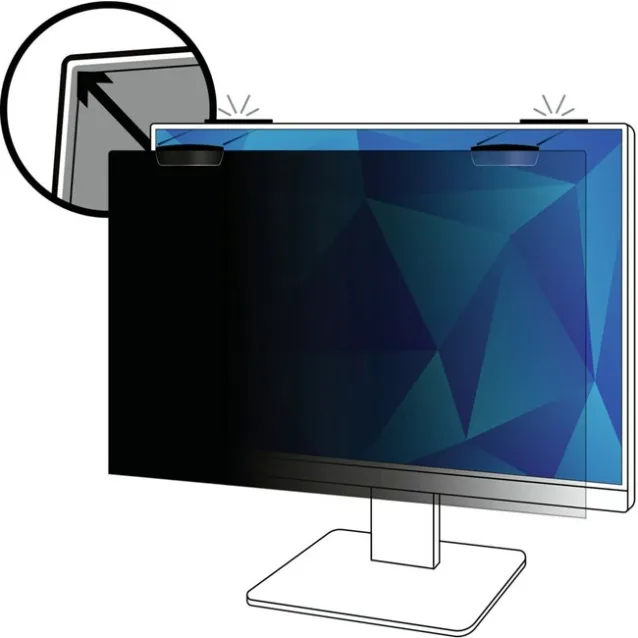 Schermo antiriflesso 3M Filtro privacy per monitor a schermo intero da 25in con sistema di fissaggio magnetico COMPLY, 16:9, PF250W9EM [7100259613]