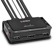 Lindy 42340 switch per keyboard-video-mouse [kvm] Nero (2 Port Hdmi 10.2G, Usb 2.0 & - Audio Kvm Switch Warranty: 24M) [42340]