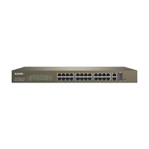 Tenda TEF1226P-24-440W switch di rete Gestito L2 Fast Ethernet (10/100) Supporto Power over (PoE) Grigio [TEF1226P-24-440W]