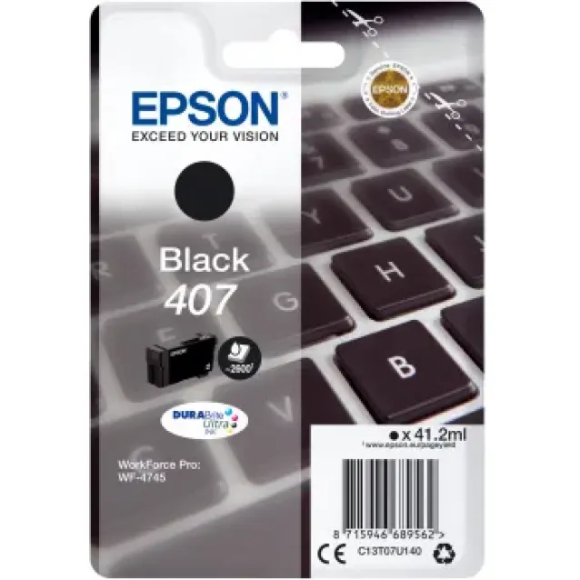 Cartuccia inchiostro Epson WF-4745 cartuccia d'inchiostro 1 pz Compatibile Resa elevata (XL) Nero [C13T07U140]