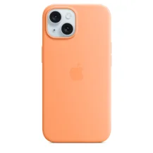 Custodia per smartphone Apple MT0W3ZM/A custodia cellulare 15,5 cm [6.1] Cover Arancione (IPHONE 15 SILICONE CASE MAGSAFE - ORANGE SORBET) [MT0W3ZM/A]