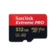 Memoria flash SanDisk Extreme PRO 512 GB MicroSDXC UHS-I Classe 10 [SDSQXCD-512G-GN6MA]