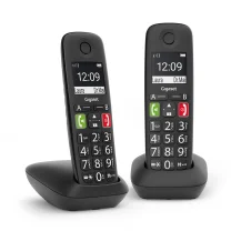 Gigaset E290 Duo Telefono analogico/DECT Identificatore di chiamata Nero [CE290 Black]